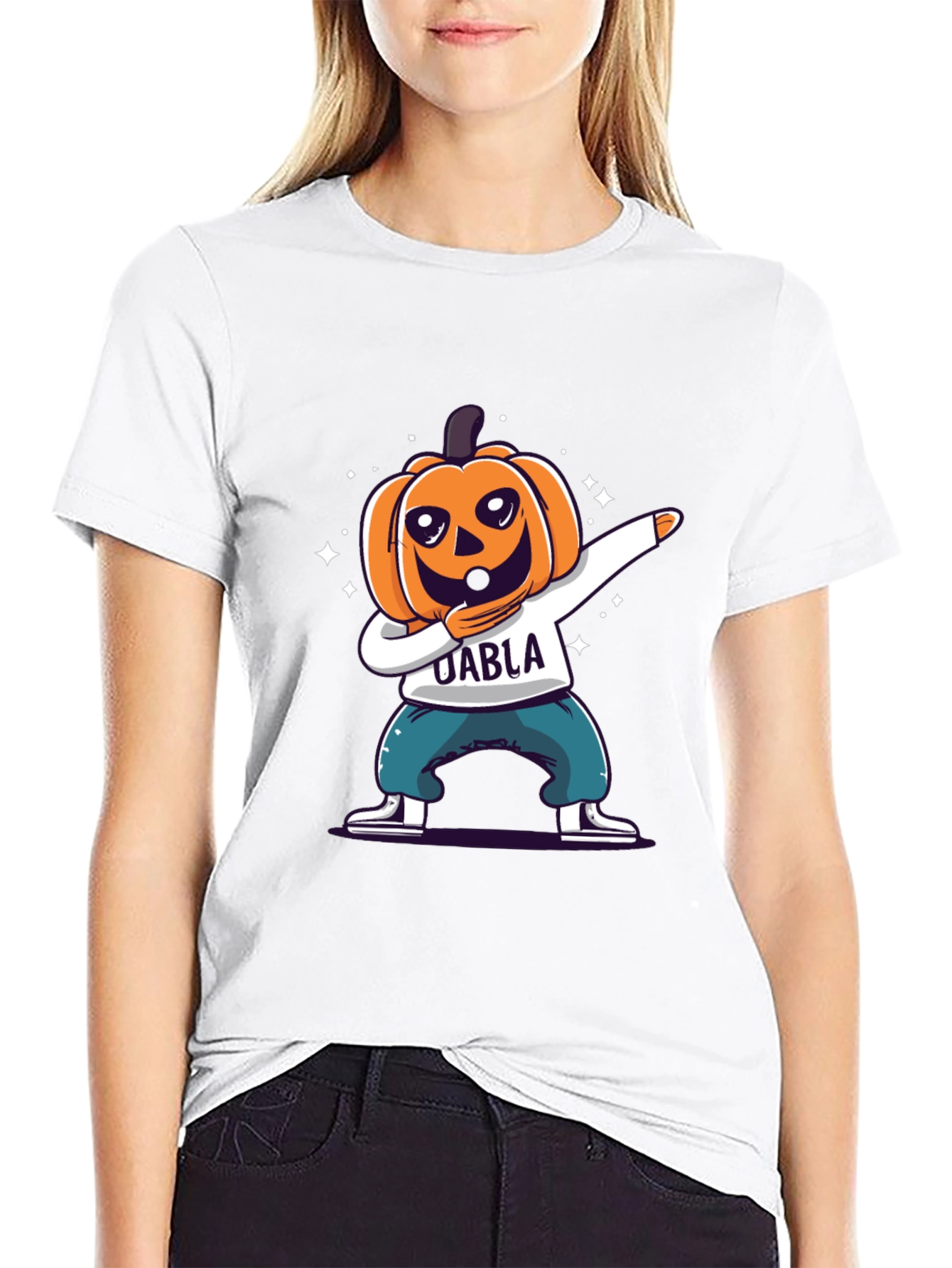 Dabbing Pumpkin Halloween T-Shirt - Spooky Season Fun