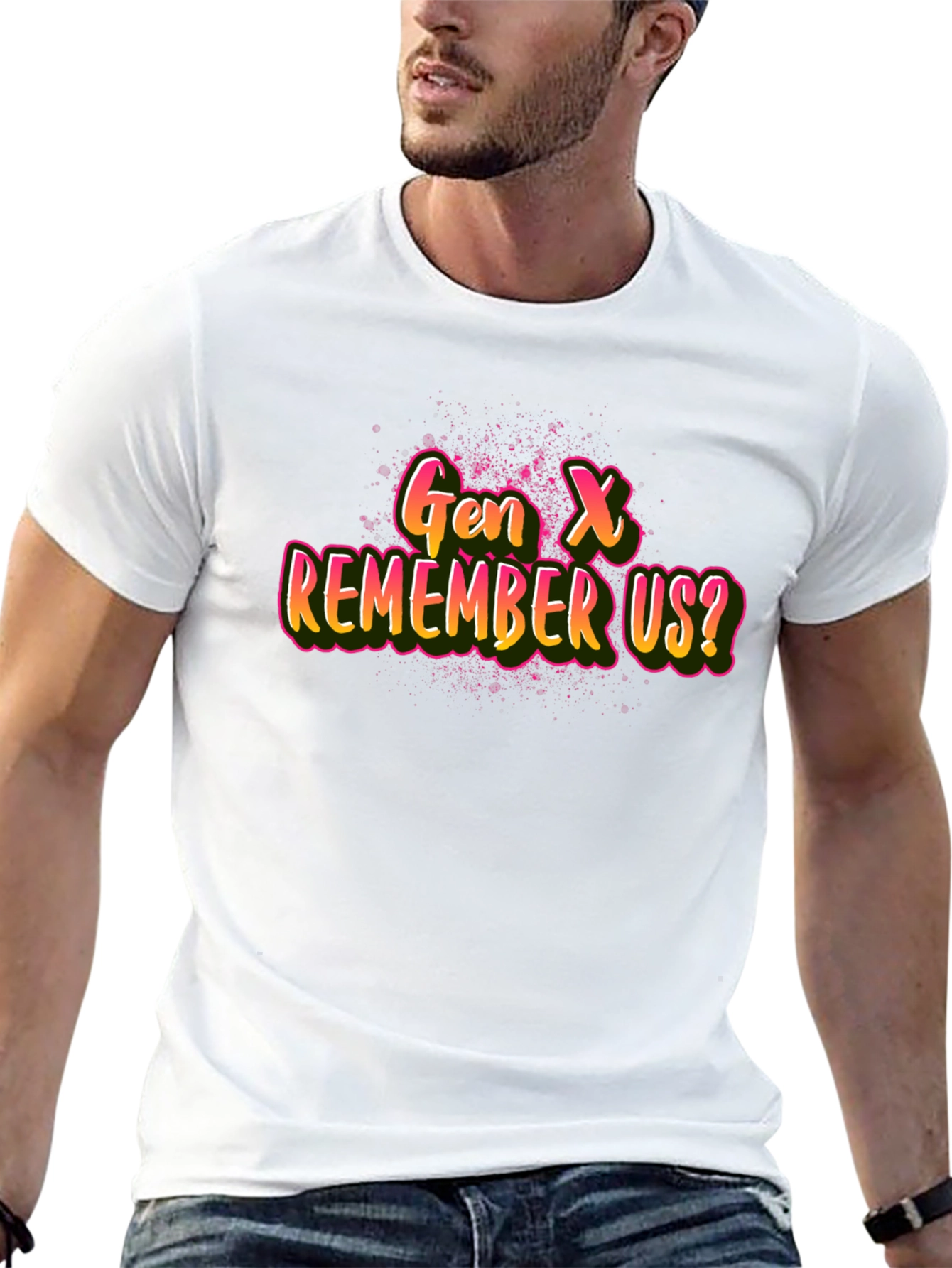Gen X Remember Us? Black Graphic Tee