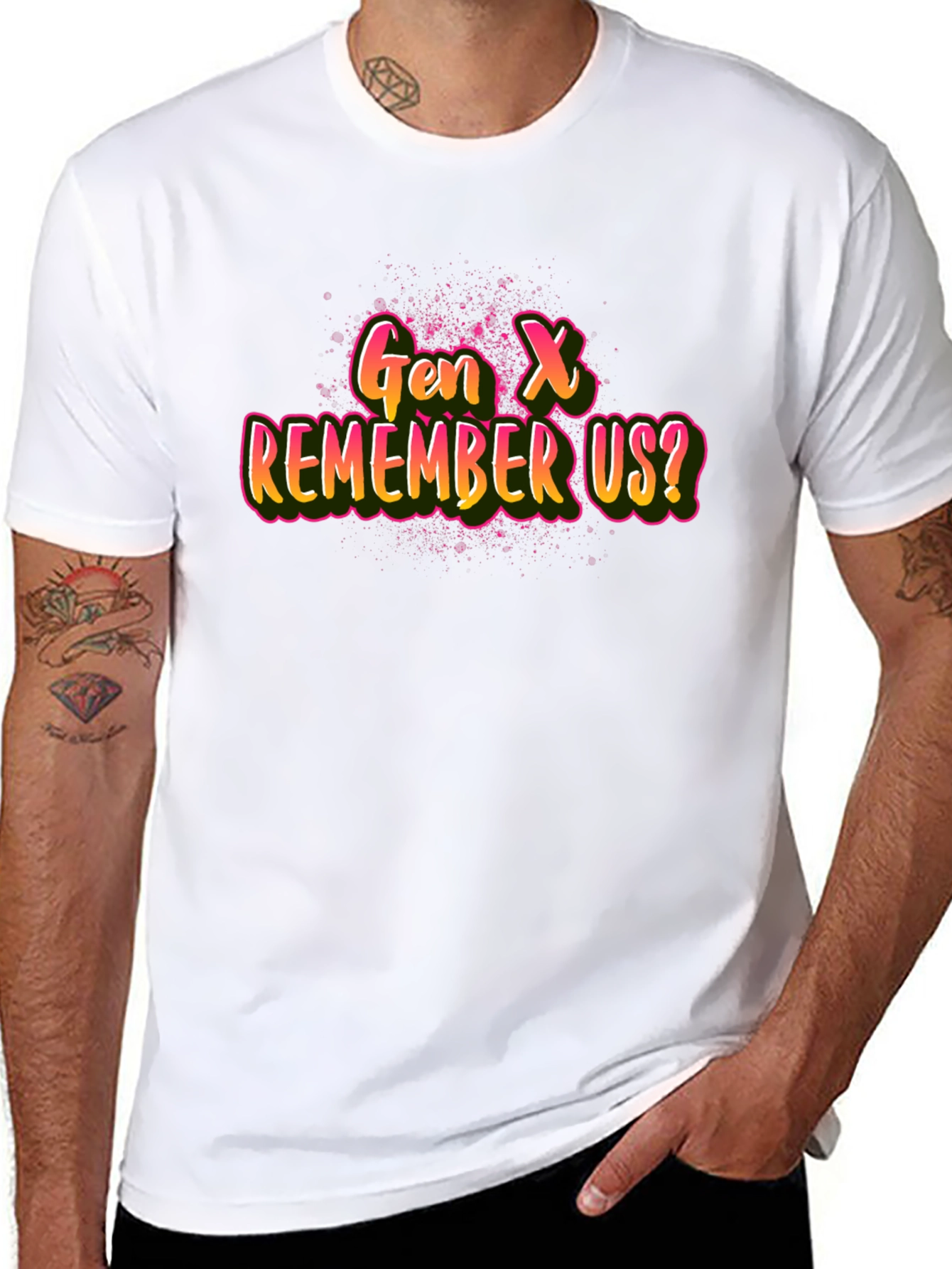 Gen X Remember Us? Black Graphic Tee