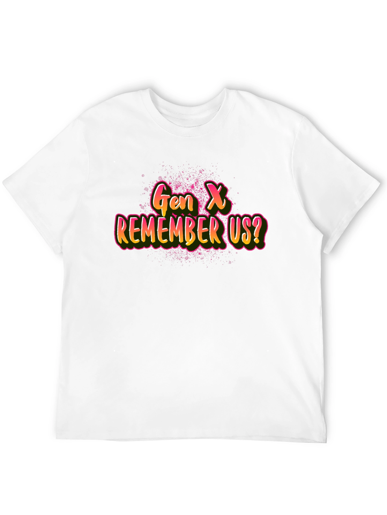 Gen X Remember Us? Black Graphic Tee