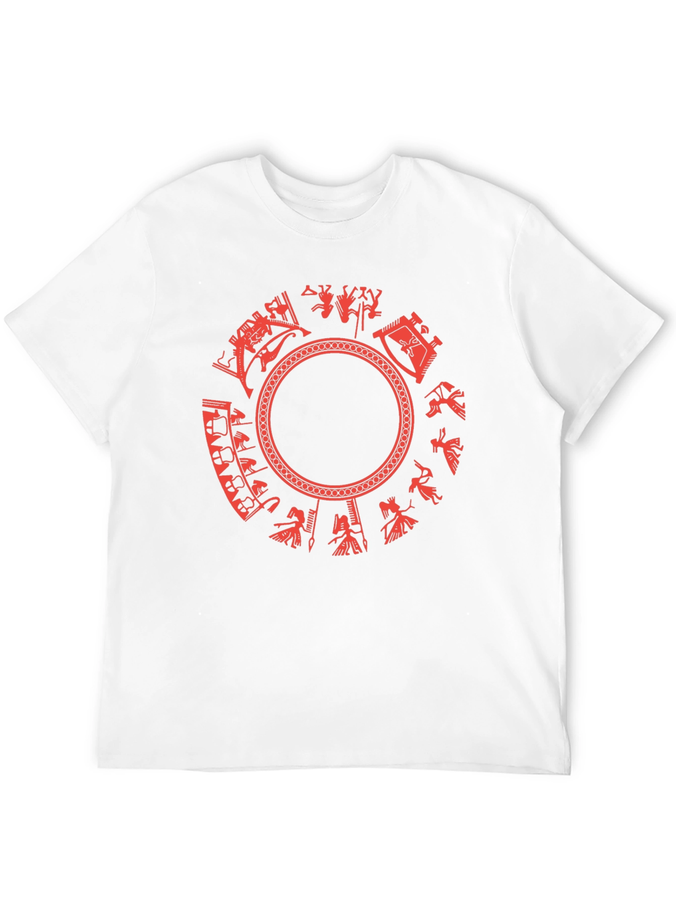 Aztec Calendar Graphic Tee - Black Cotton