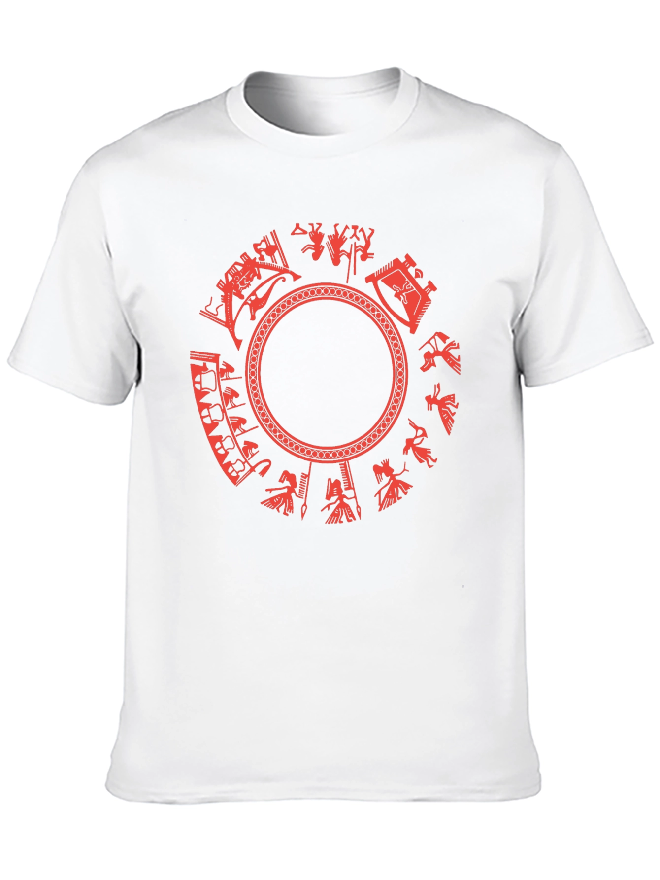 Aztec Calendar Graphic Tee - Black Cotton