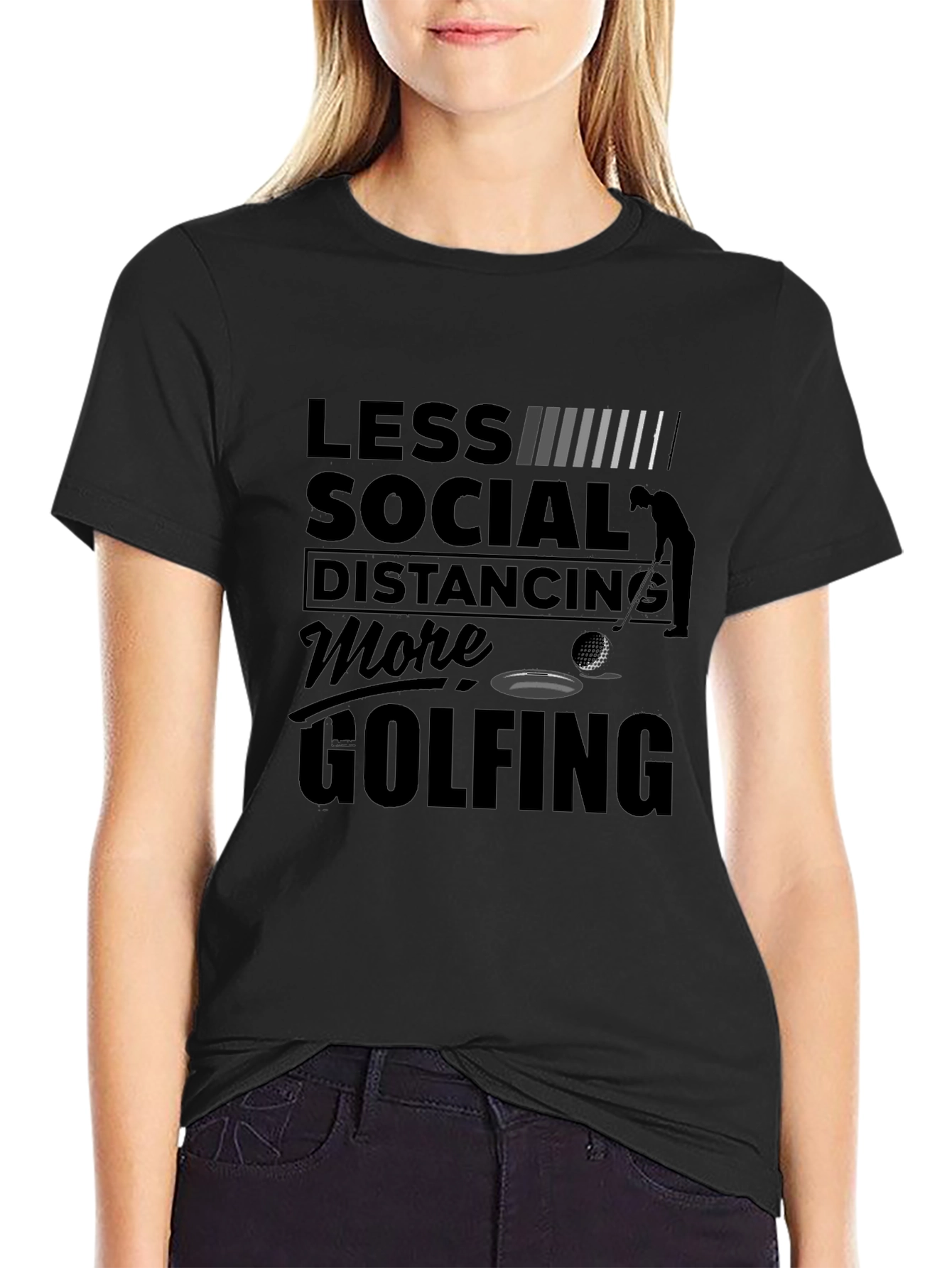 Less Social Distancing More Golfing T-Shirt