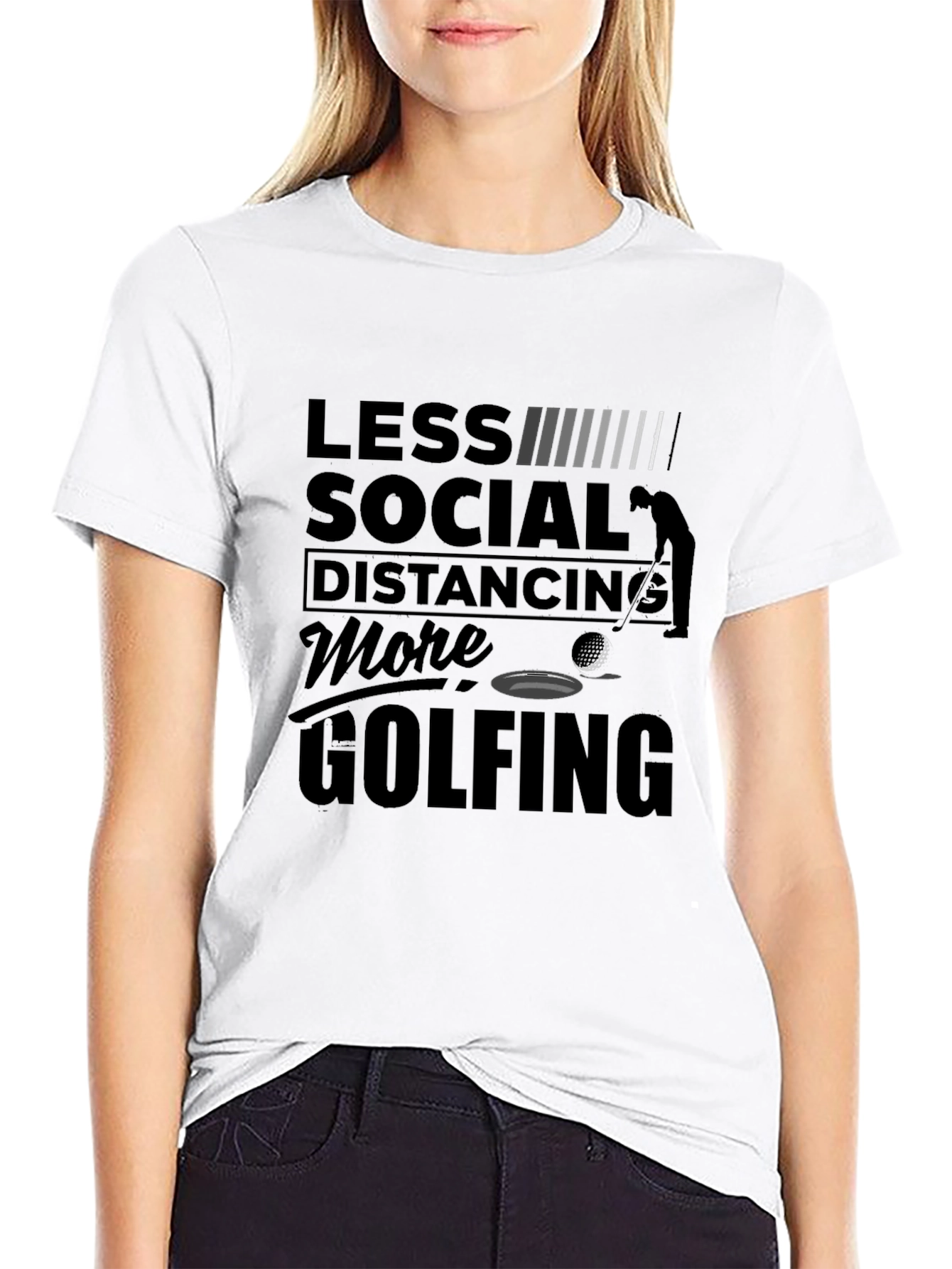 Less Social Distancing More Golfing T-Shirt