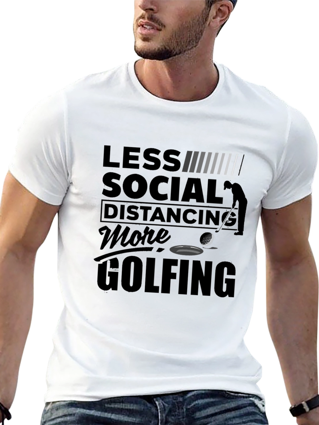 Less Social Distancing More Golfing T-Shirt
