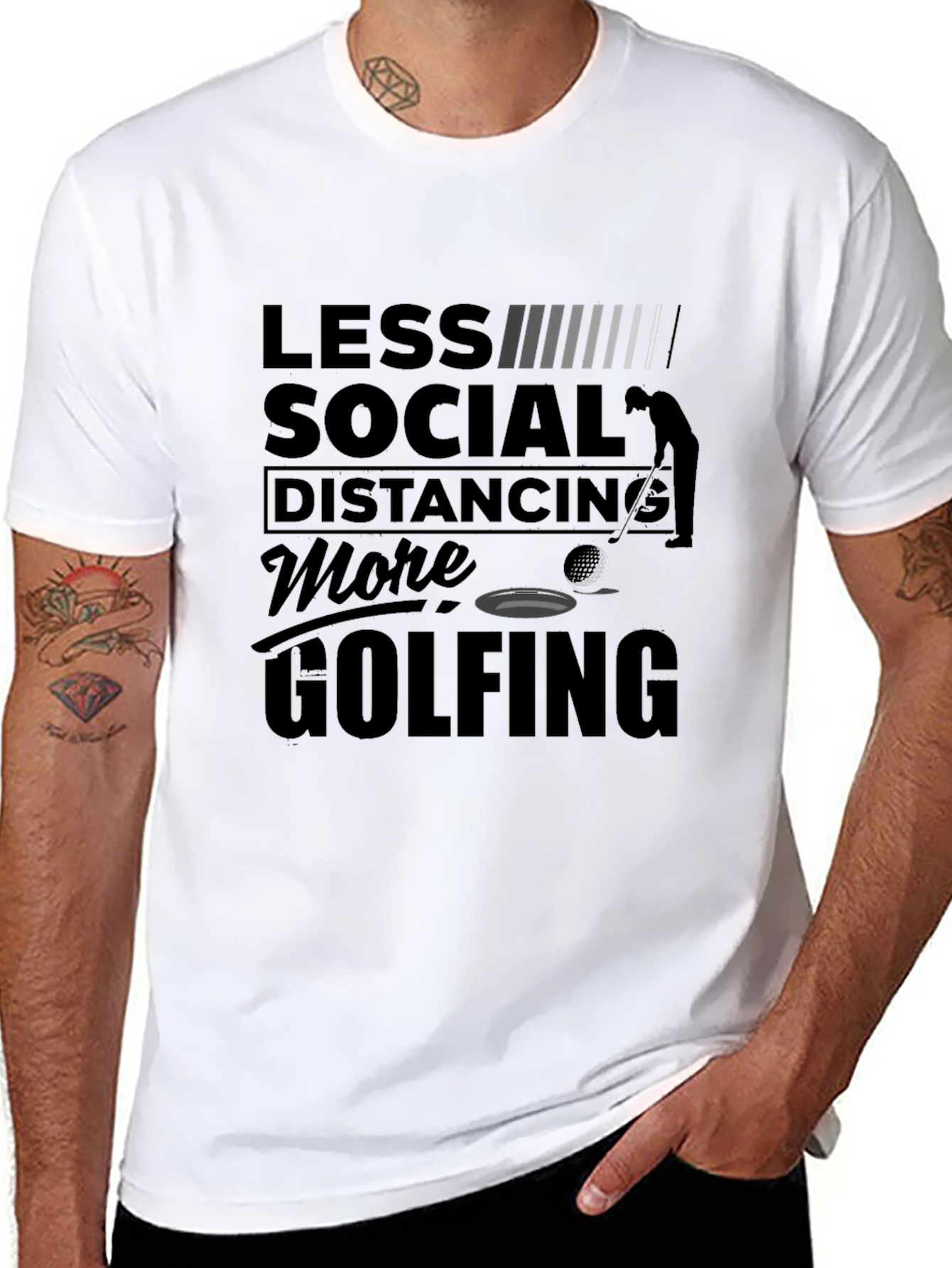 Less Social Distancing More Golfing T-Shirt