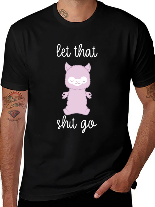 Zen Alpaca Meditation T-Shirt - Let That Go