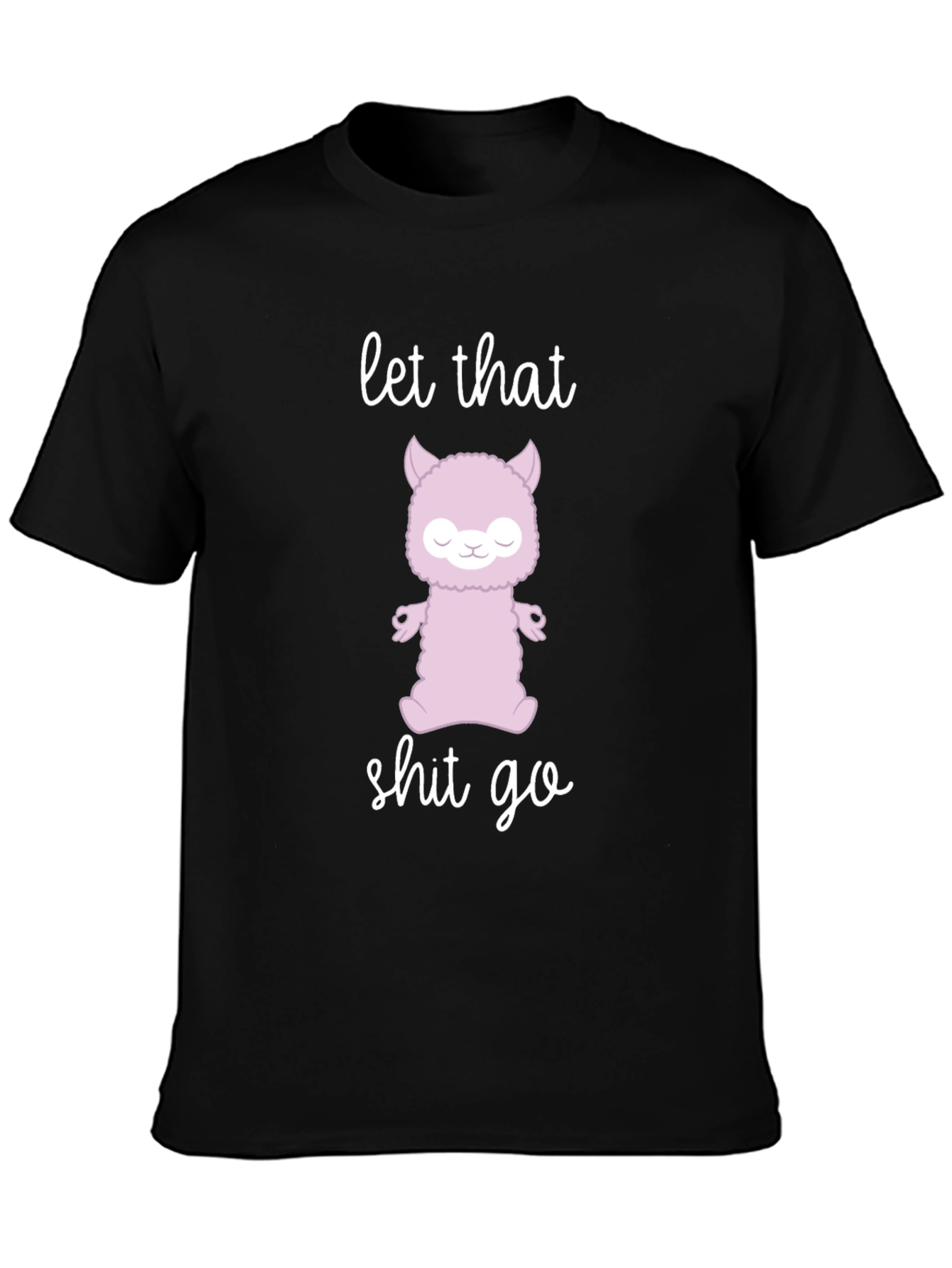 Zen Alpaca Meditation T-Shirt - Let That Go