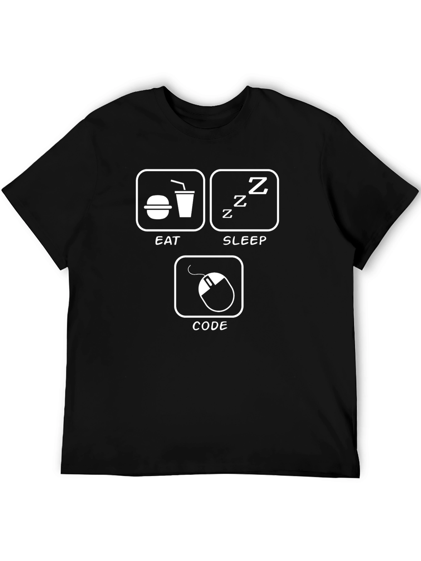 Eat Sleep Code Graphic T-Shirt for Programmers