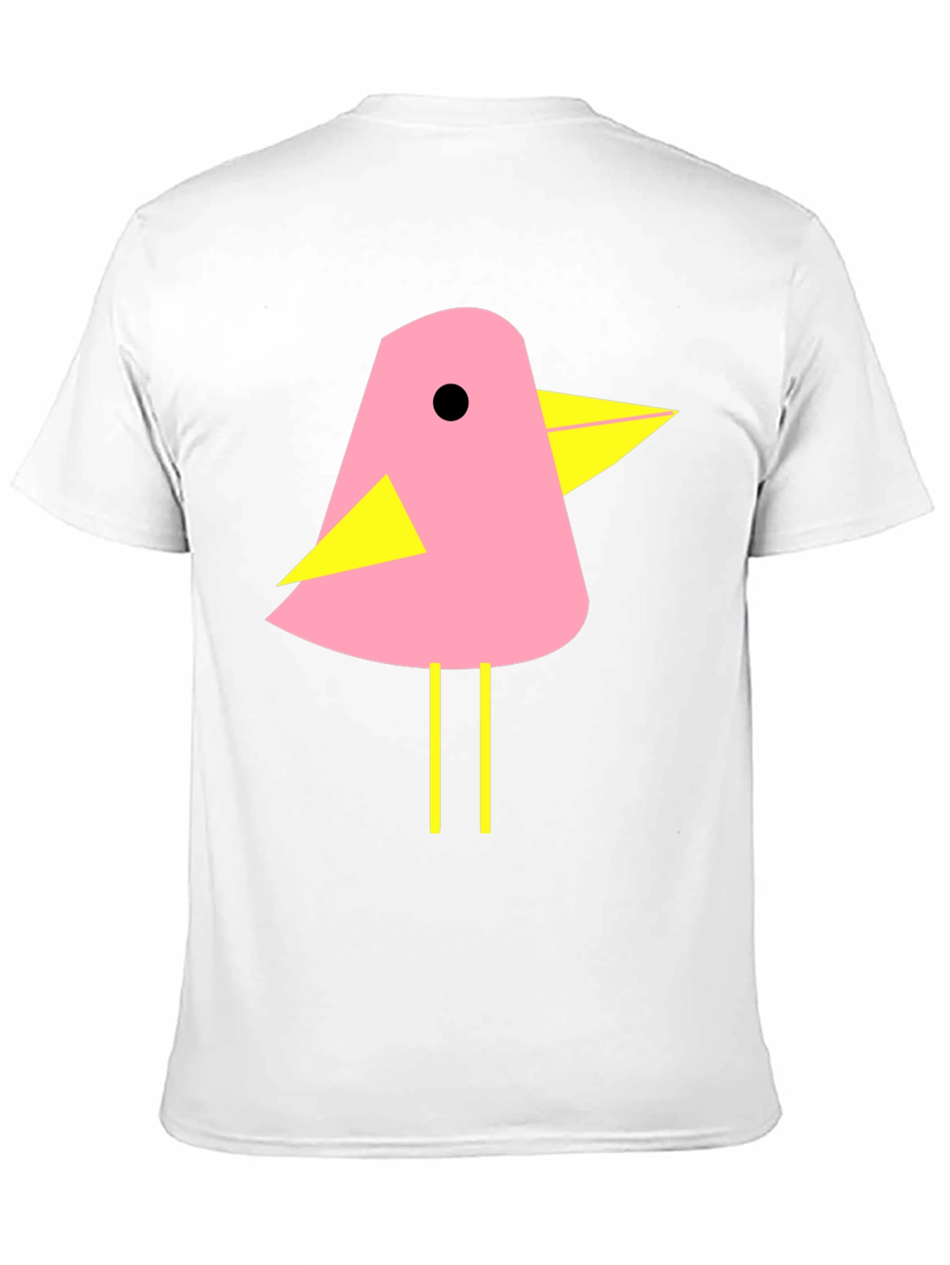 Pink Bird Graphic T-Shirt - Black Cotton Tee
