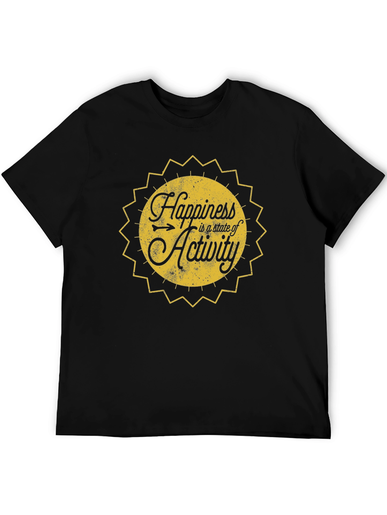 Happiness is Activity T-Shirt - Black