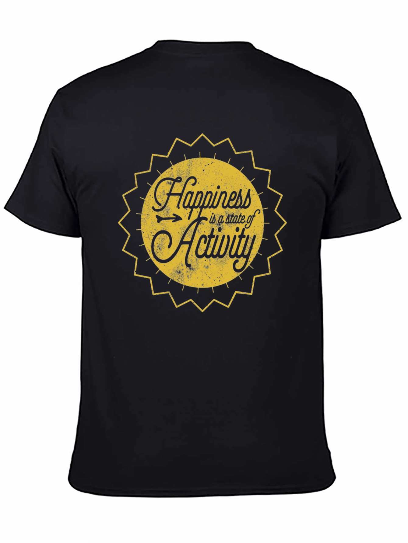 Happiness is Activity T-Shirt - Black