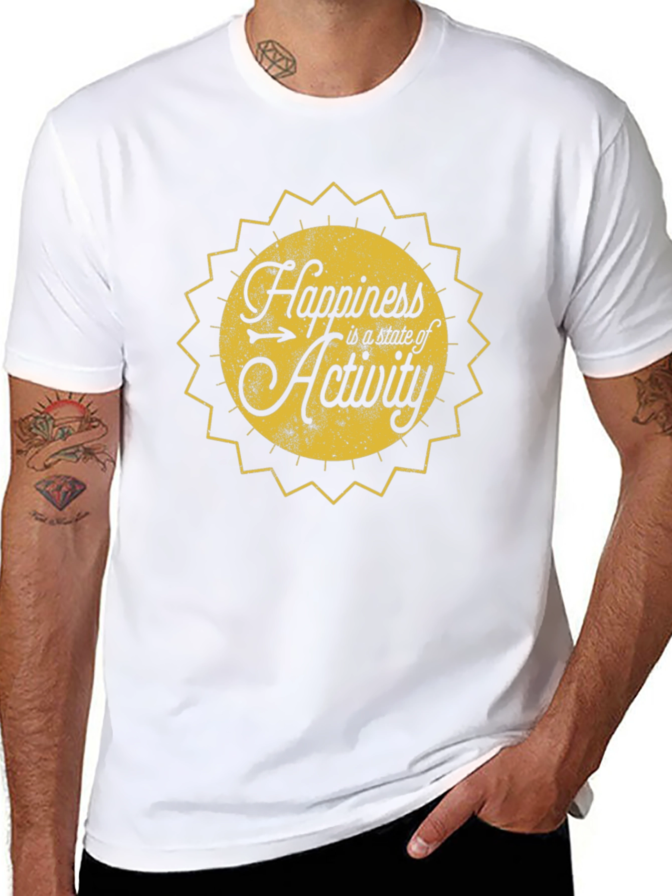Happiness is Activity T-Shirt - Black