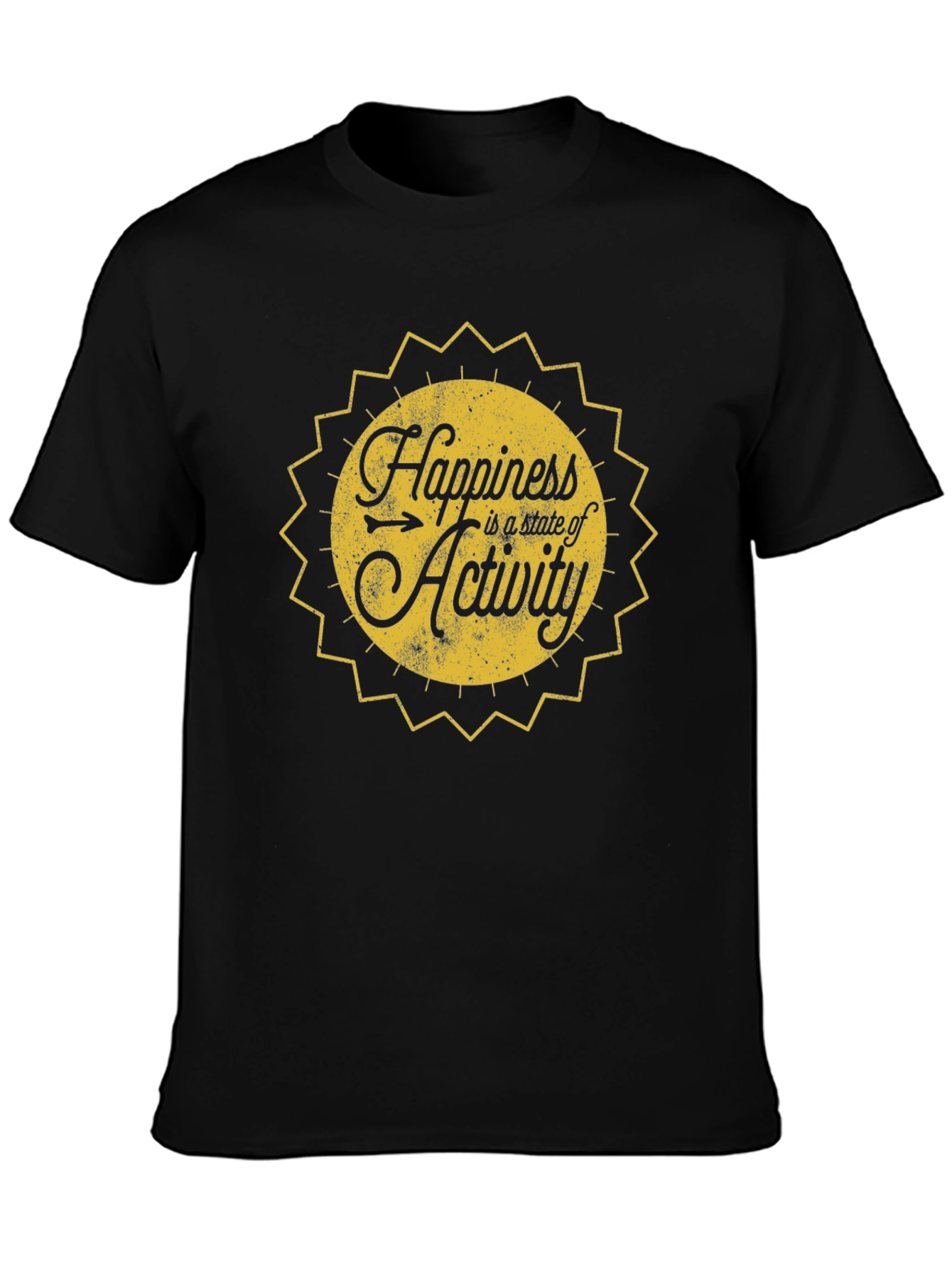 Happiness is Activity T-Shirt - Black