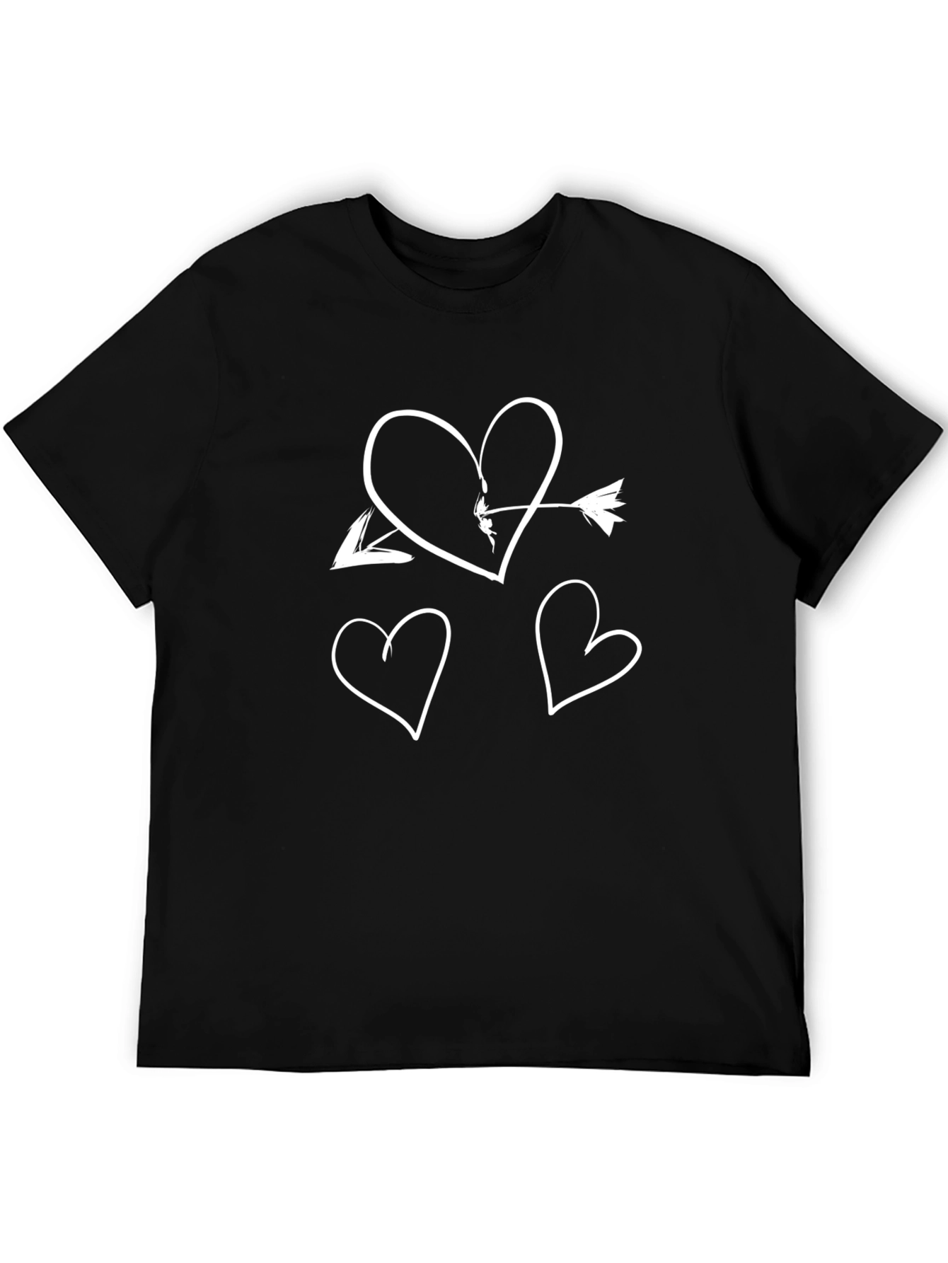 Heart Arrow Graphic Black T-Shirt