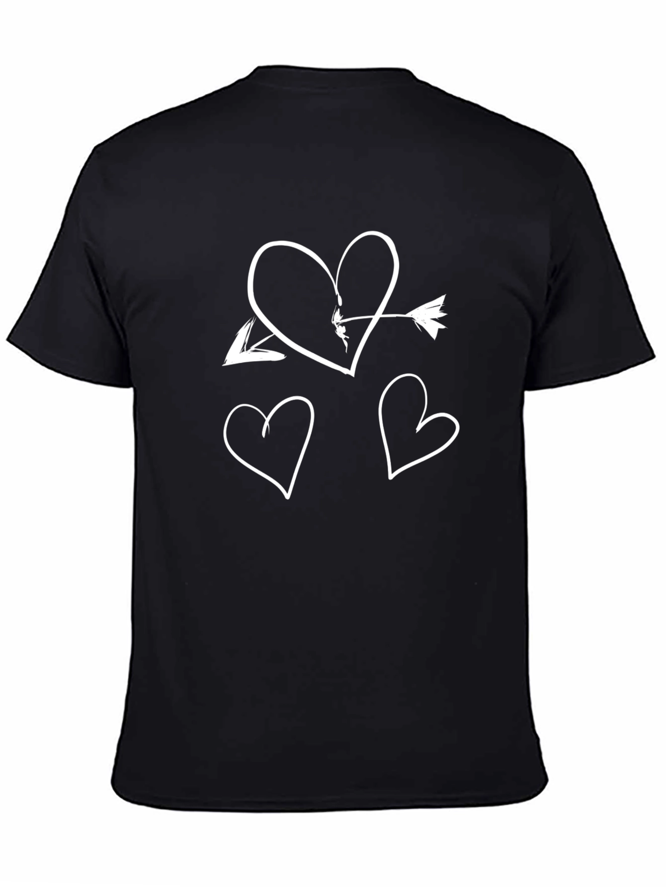 Heart Arrow Graphic Black T-Shirt