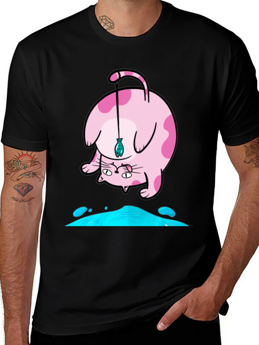 Funky Cat Fishing T-Shirt