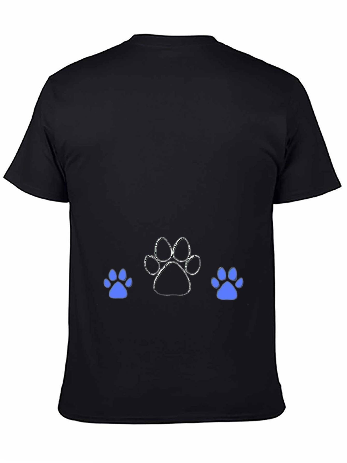 Dog Paw Print Graphic T-Shirt