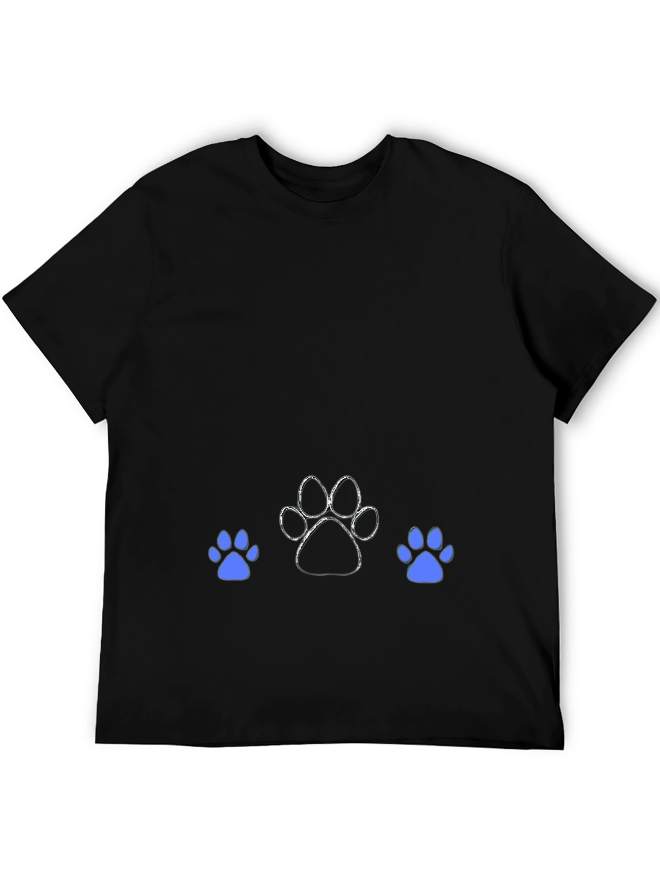 Dog Paw Print Graphic T-Shirt
