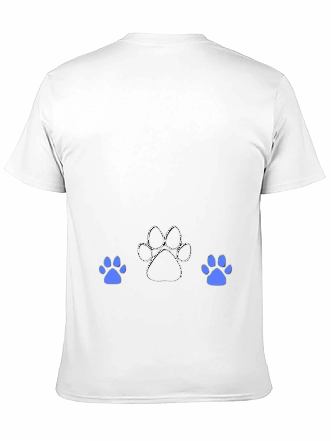 Dog Paw Print Graphic T-Shirt