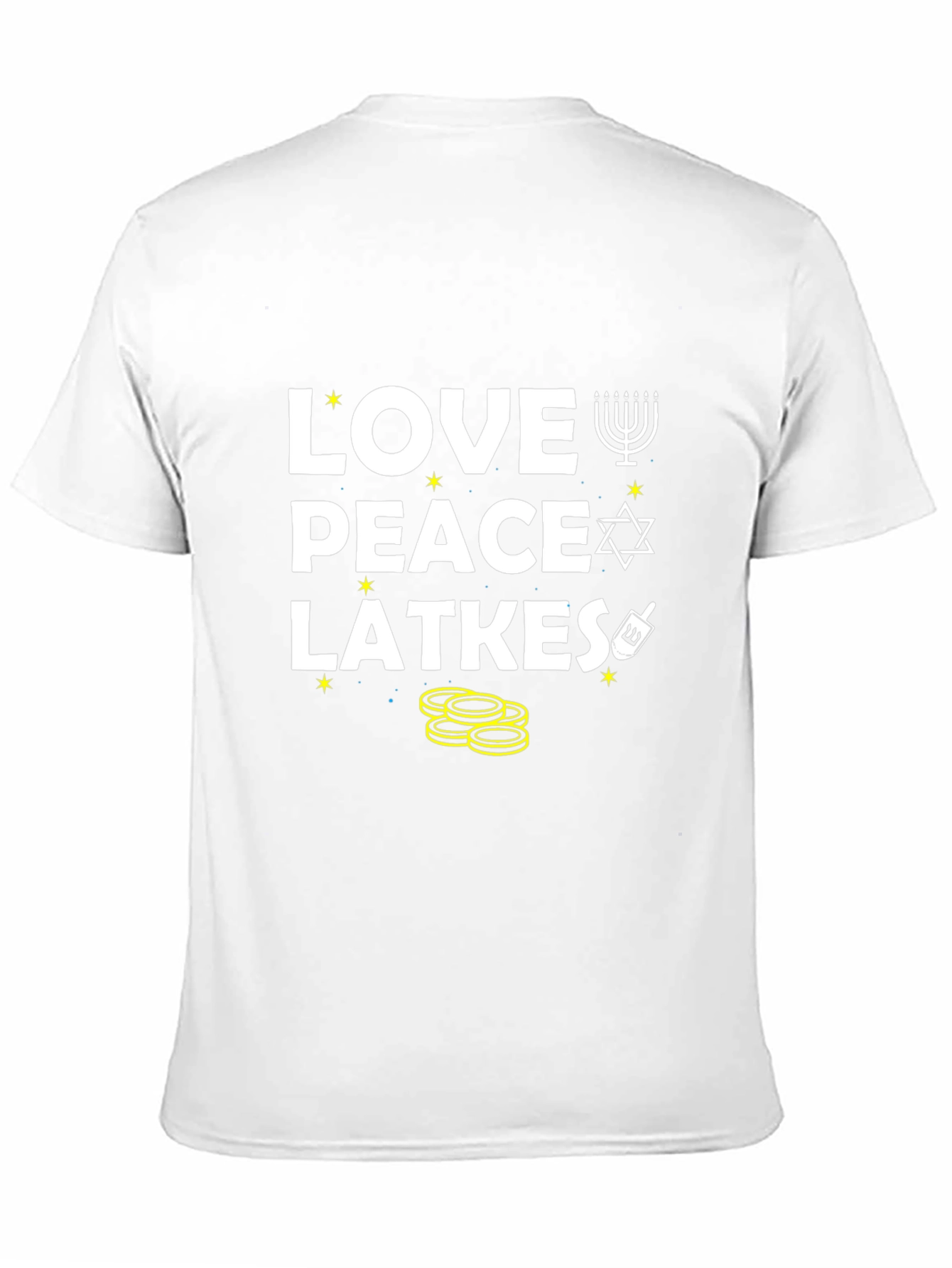 Love Peace Latkes T-Shirt - Hanukkah Holiday Tee