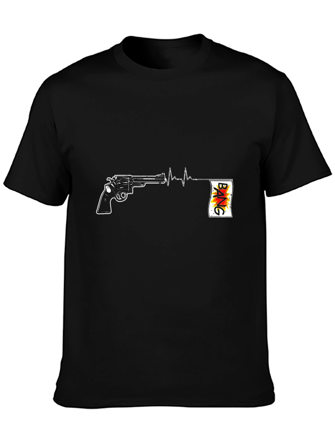 Gun Heartbeat BANG Graphic T-Shirt