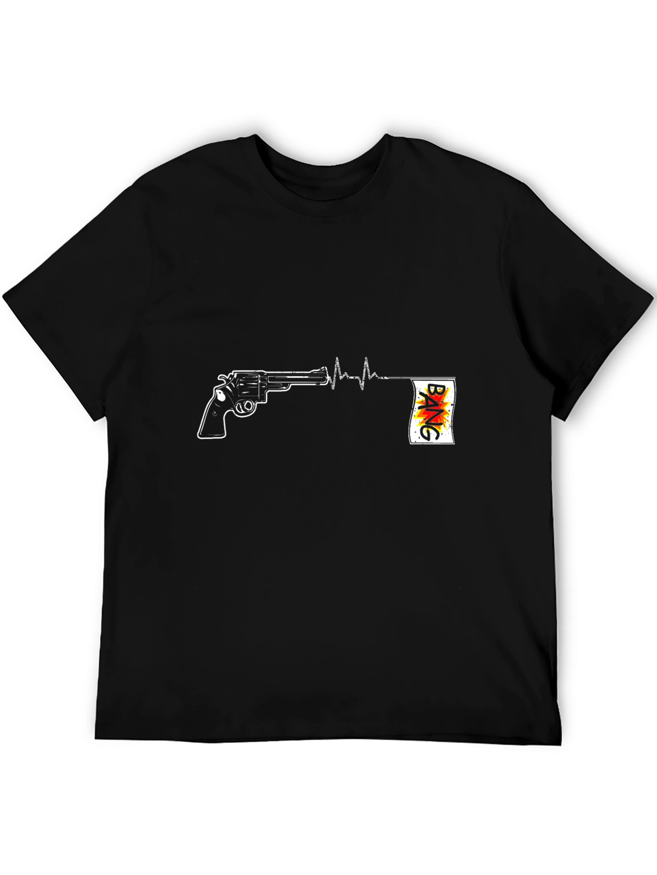 Gun Heartbeat BANG Graphic T-Shirt