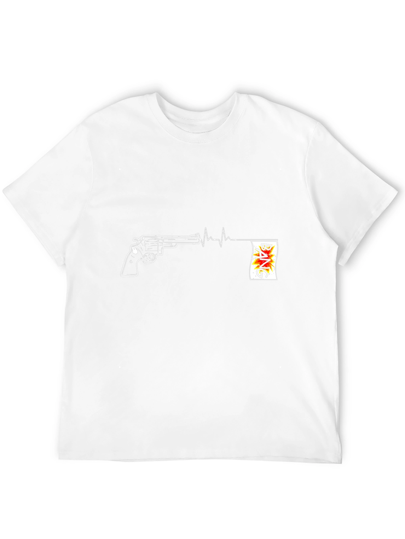 Gun Heartbeat BANG Graphic T-Shirt