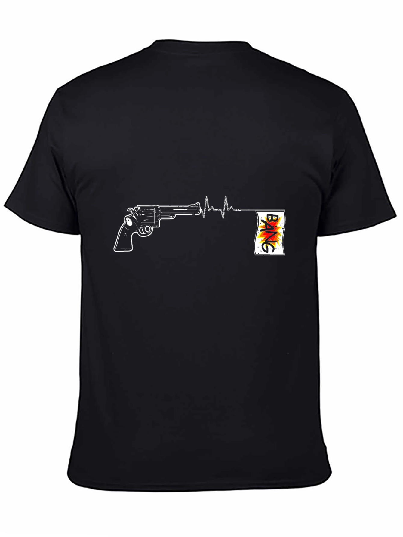 Gun Heartbeat BANG Graphic T-Shirt