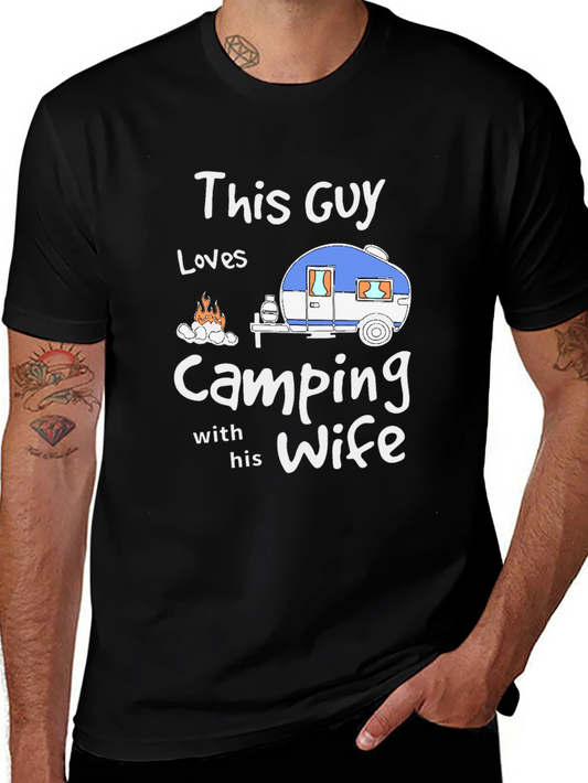 Camping Enthusiast Graphic Tee - This Guy Loves Camping