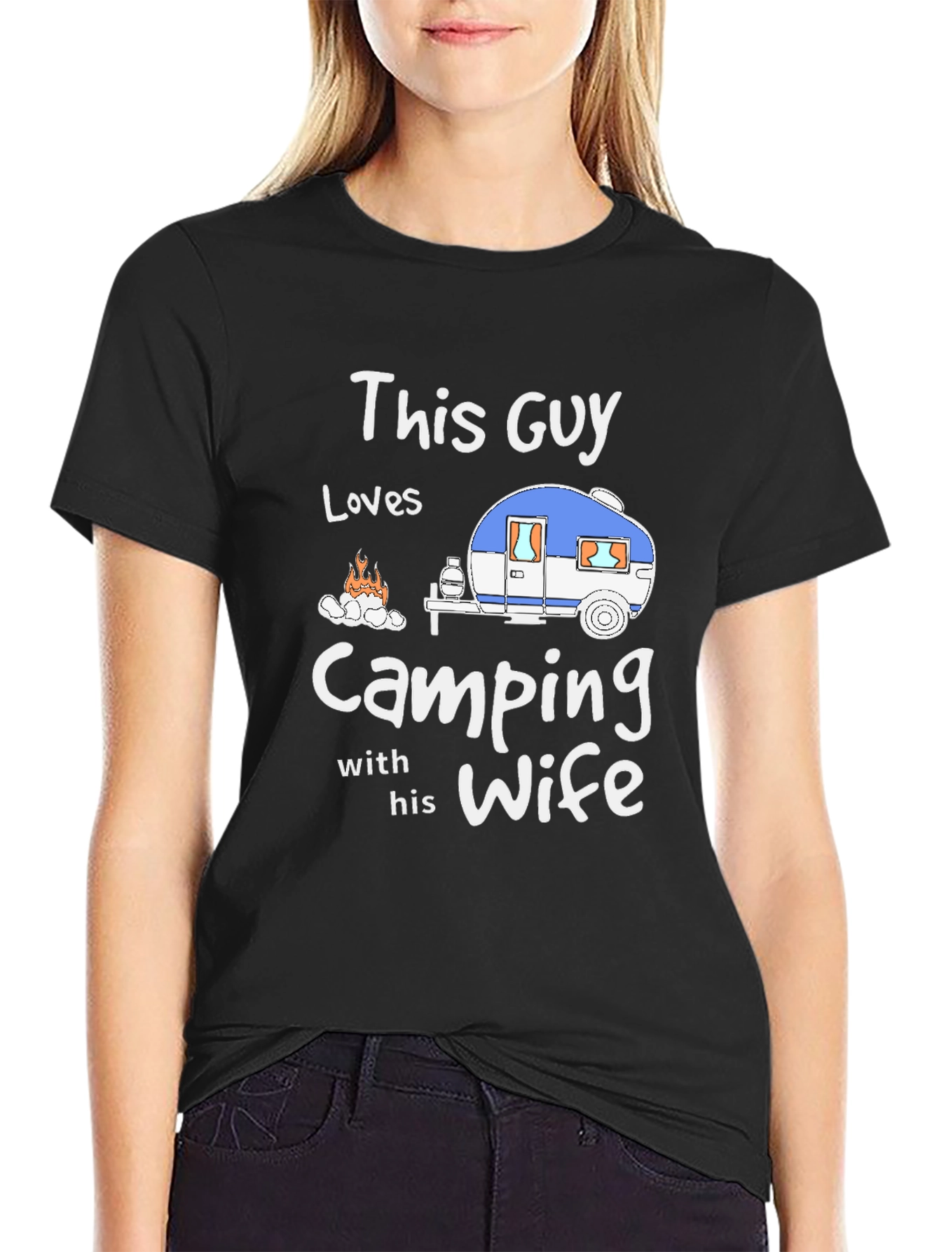 Camping Enthusiast Graphic Tee - This Guy Loves Camping