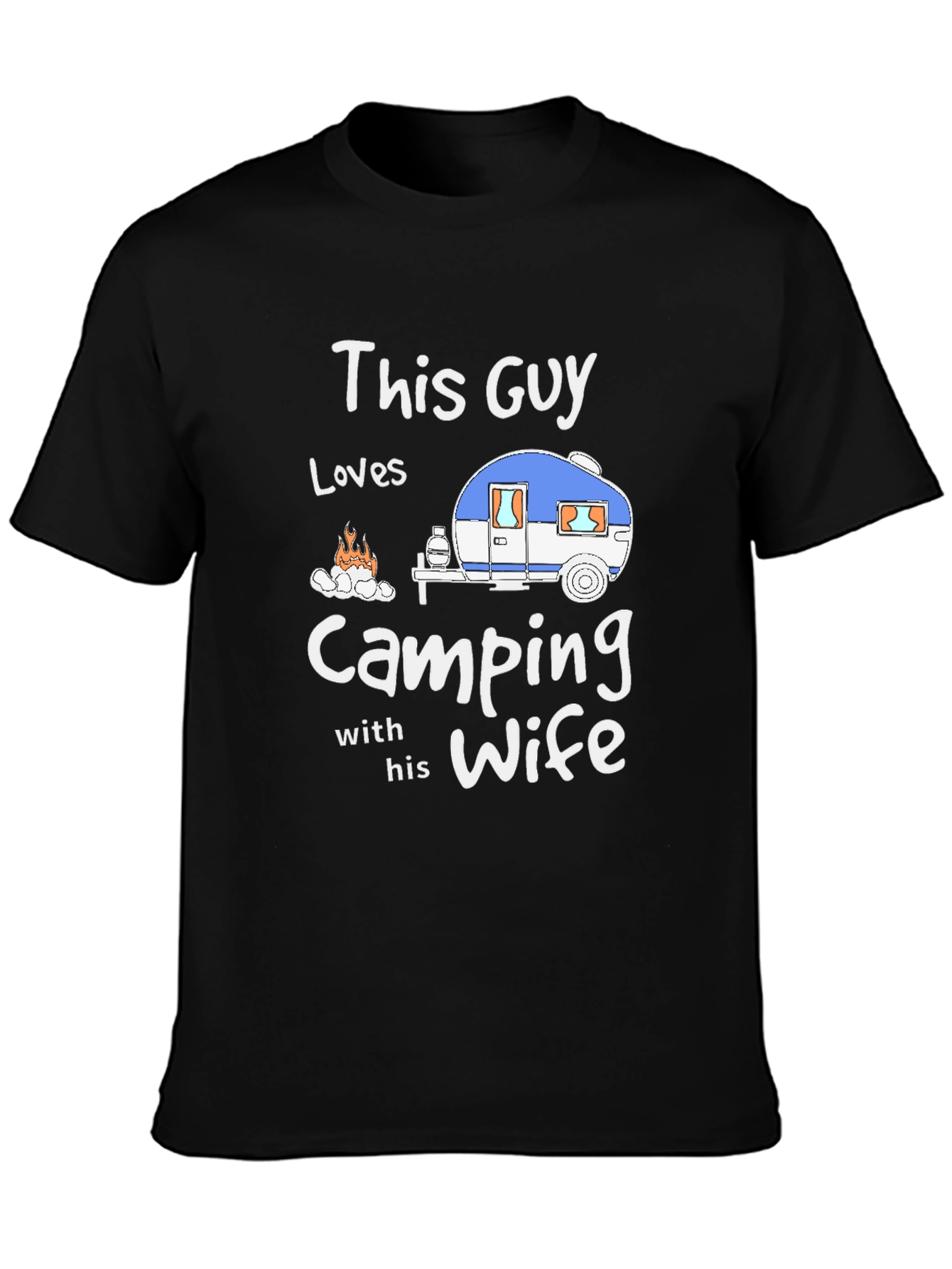 Camping Enthusiast Graphic Tee - This Guy Loves Camping
