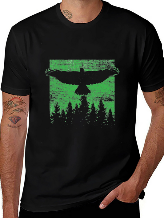 Raven Forest Graphic Tee - Black Unisex Shirt