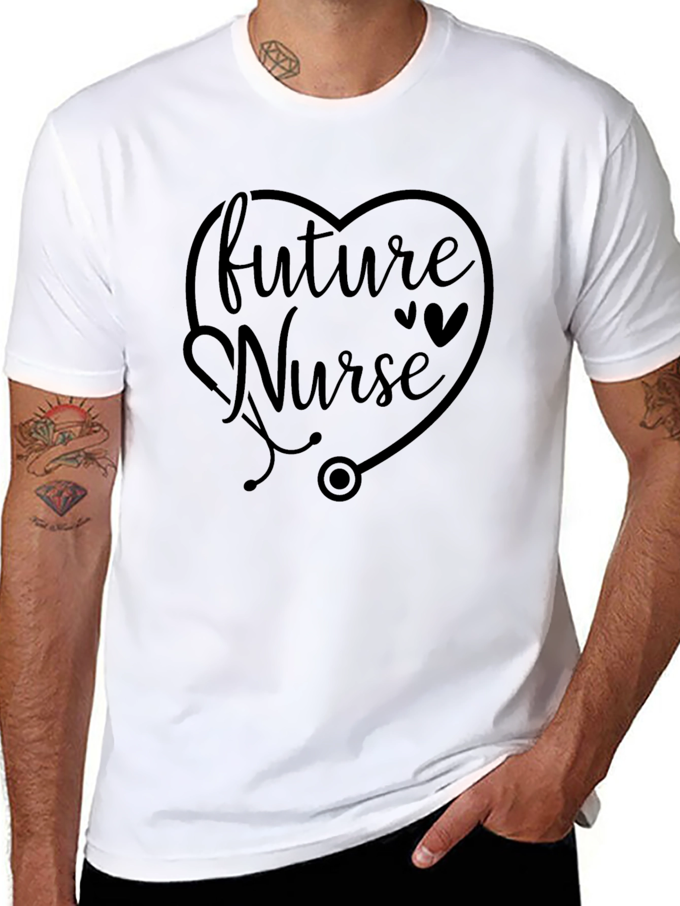 Future Nurse T-Shirt - Heart Stethoscope Design