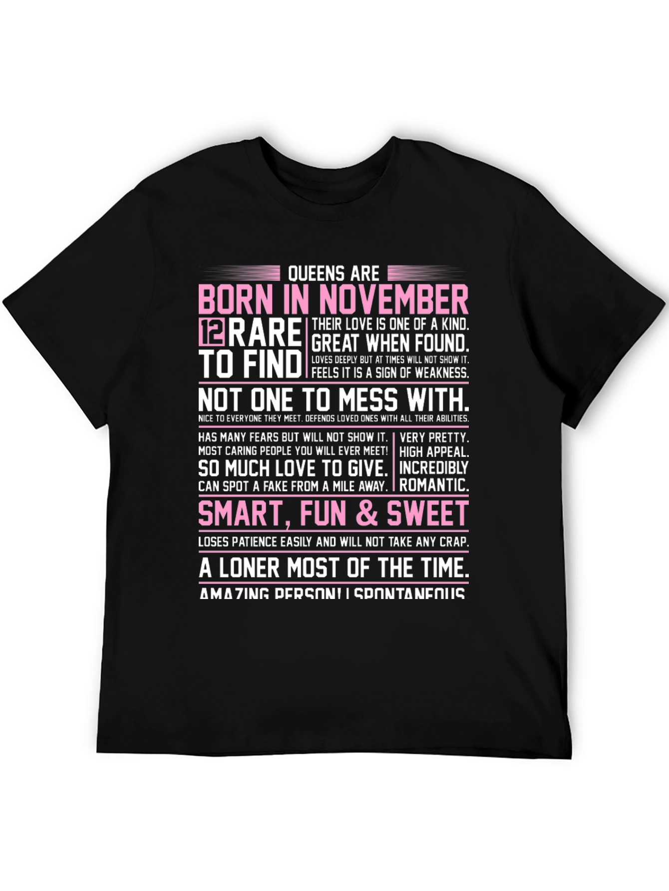 Queens Born in November Graphic T-Shirt