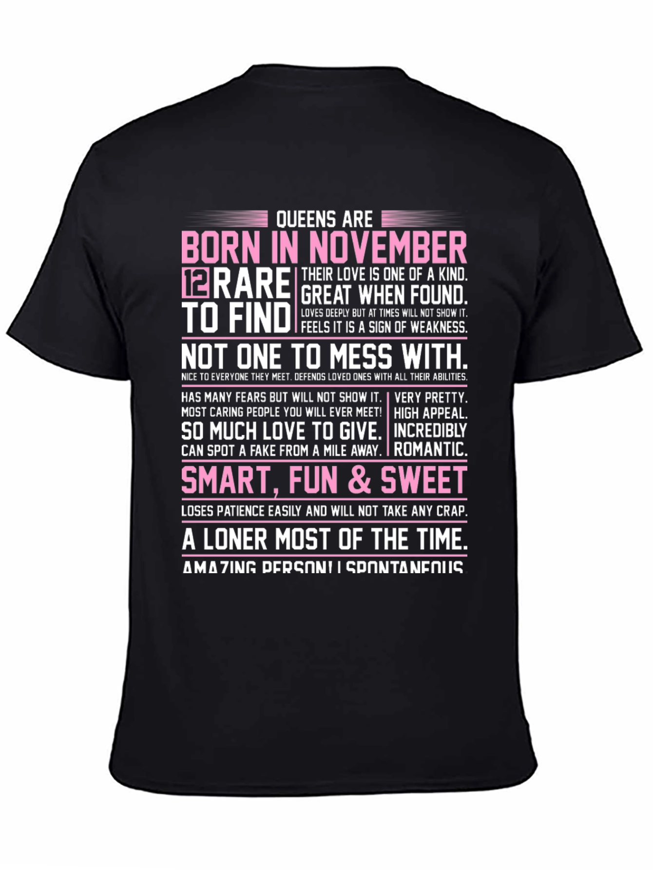 Queens Born in November Graphic T-Shirt