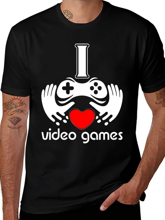 I Heart Video Games Black Graphic Tee