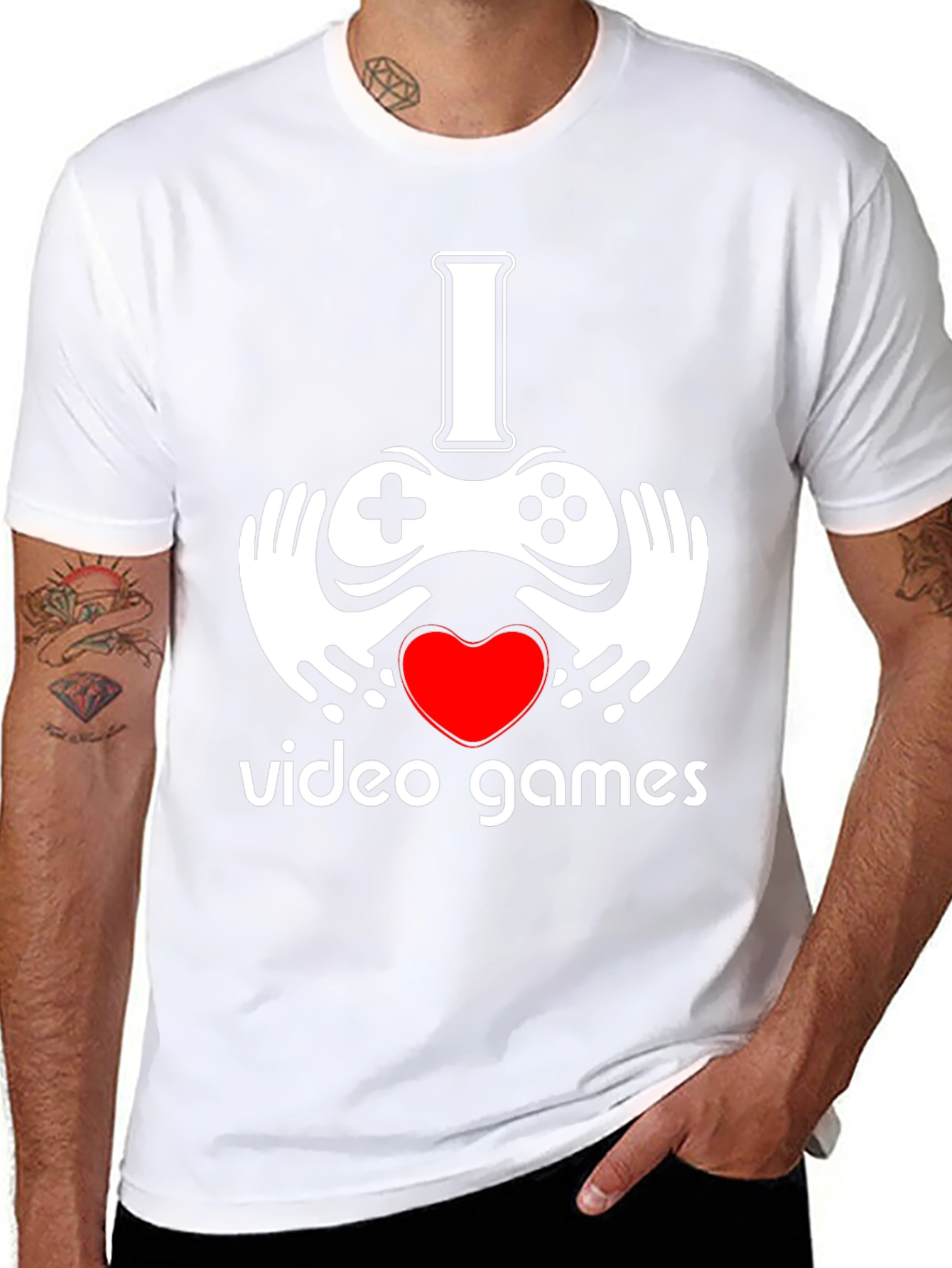 I Heart Video Games Black Graphic Tee