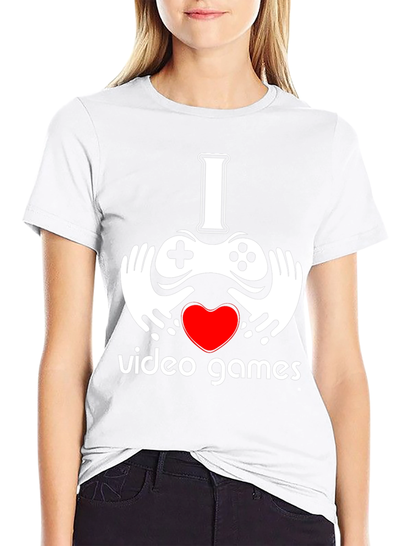 I Heart Video Games Black Graphic Tee