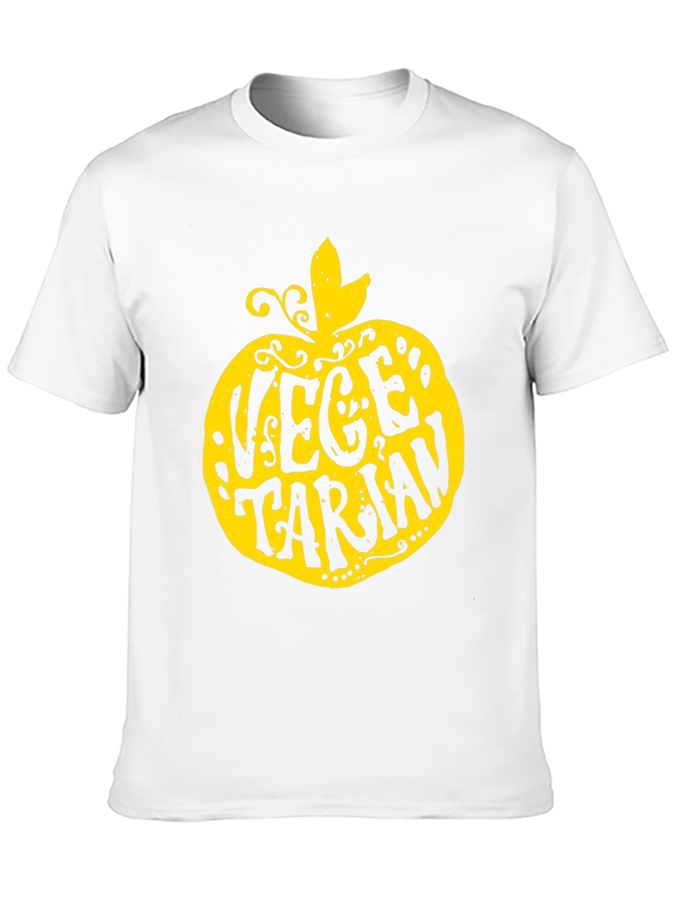 Vegetarian Apple T-Shirt - Black Unique Design