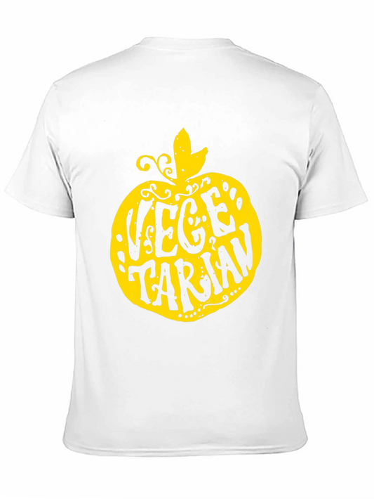 Vegetarian Apple T-Shirt - Black Unique Design