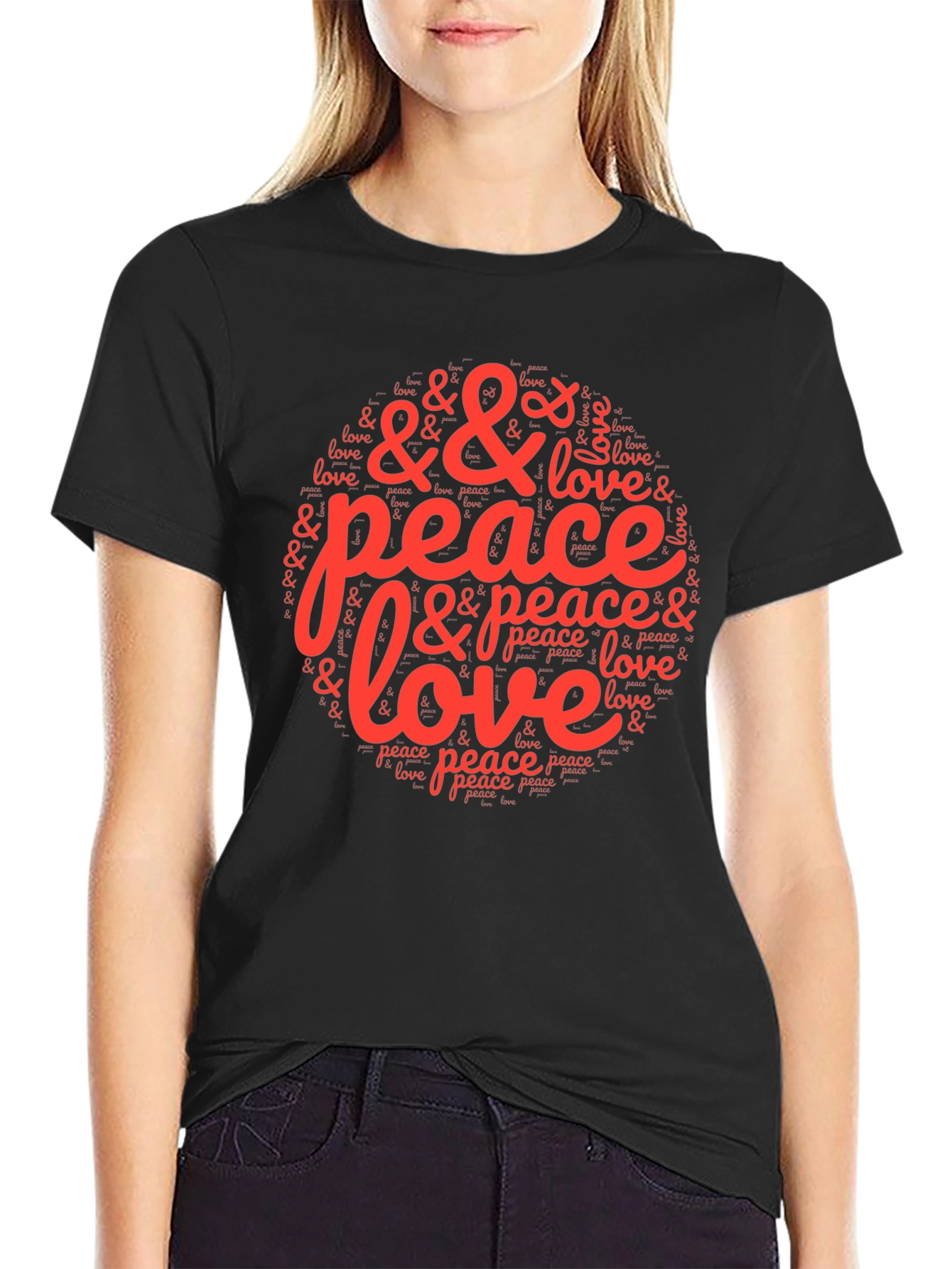 Peace & Love Graphic T-Shirt - Stylish Design