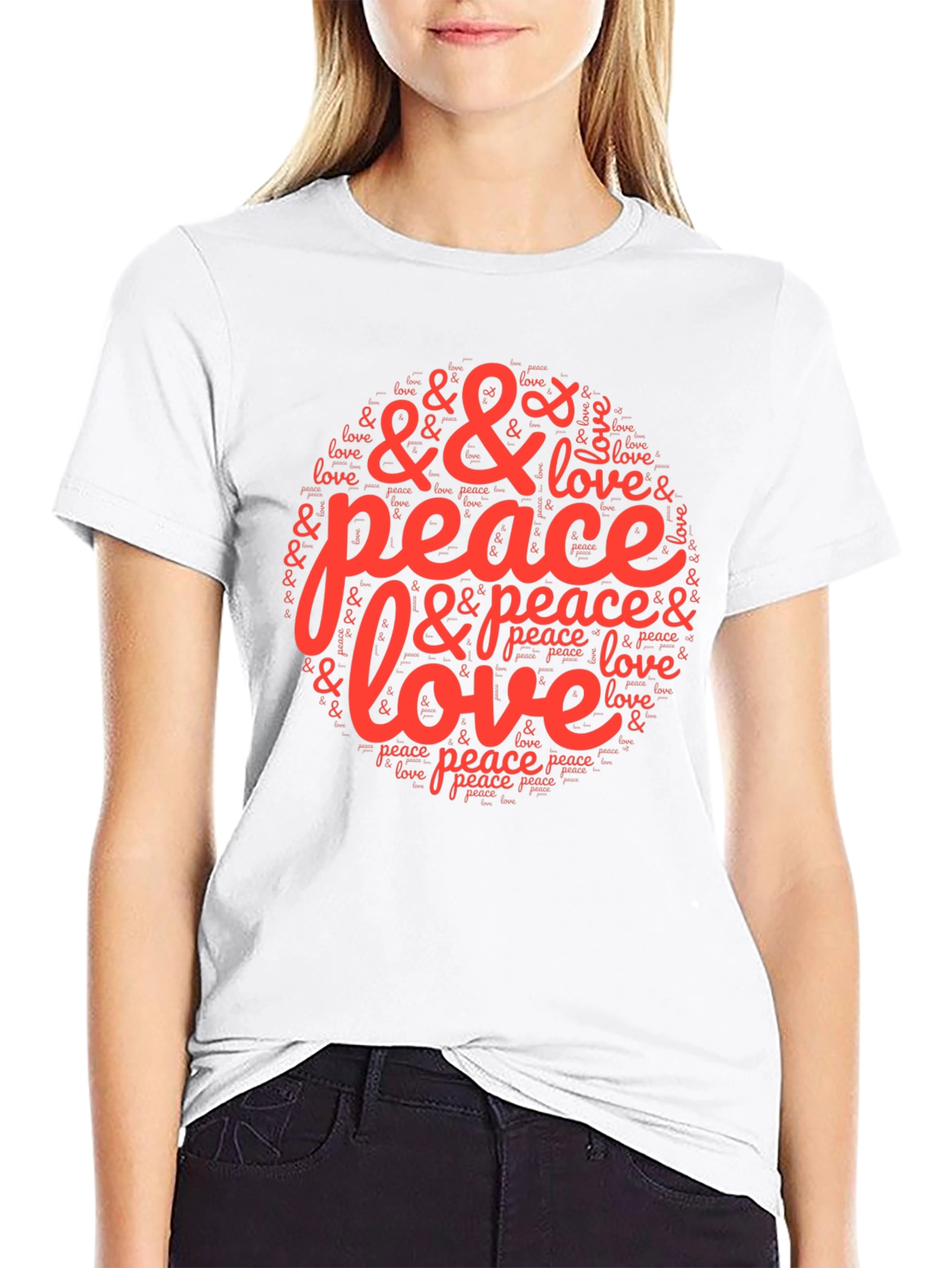Peace & Love Graphic T-Shirt - Stylish Design