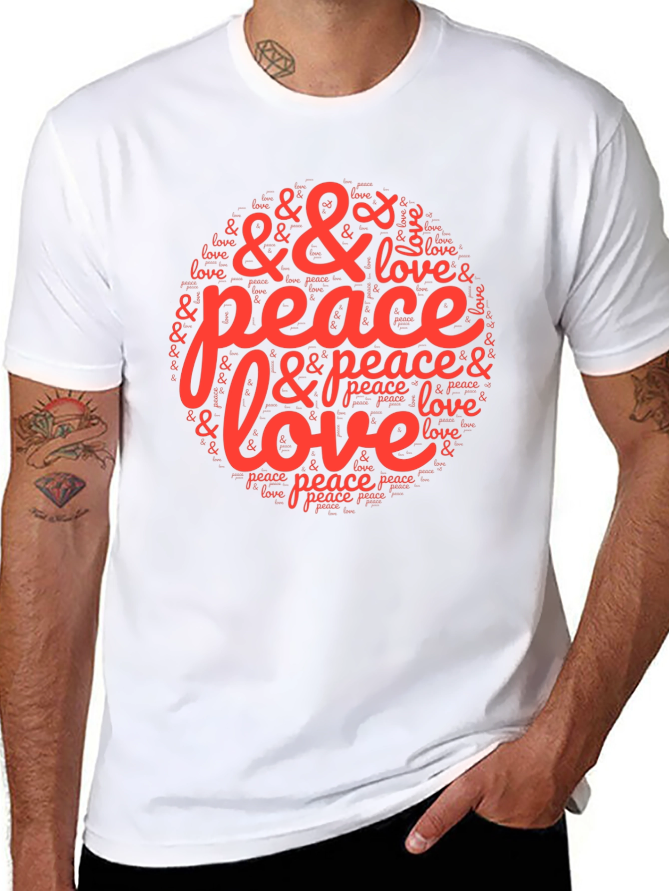 Peace & Love Graphic T-Shirt - Stylish Design