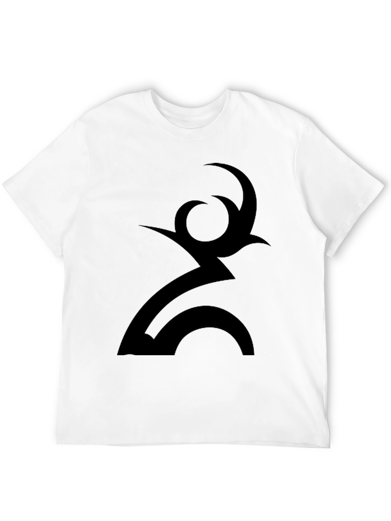 Abstract Symbol Graphic Black T-Shirt