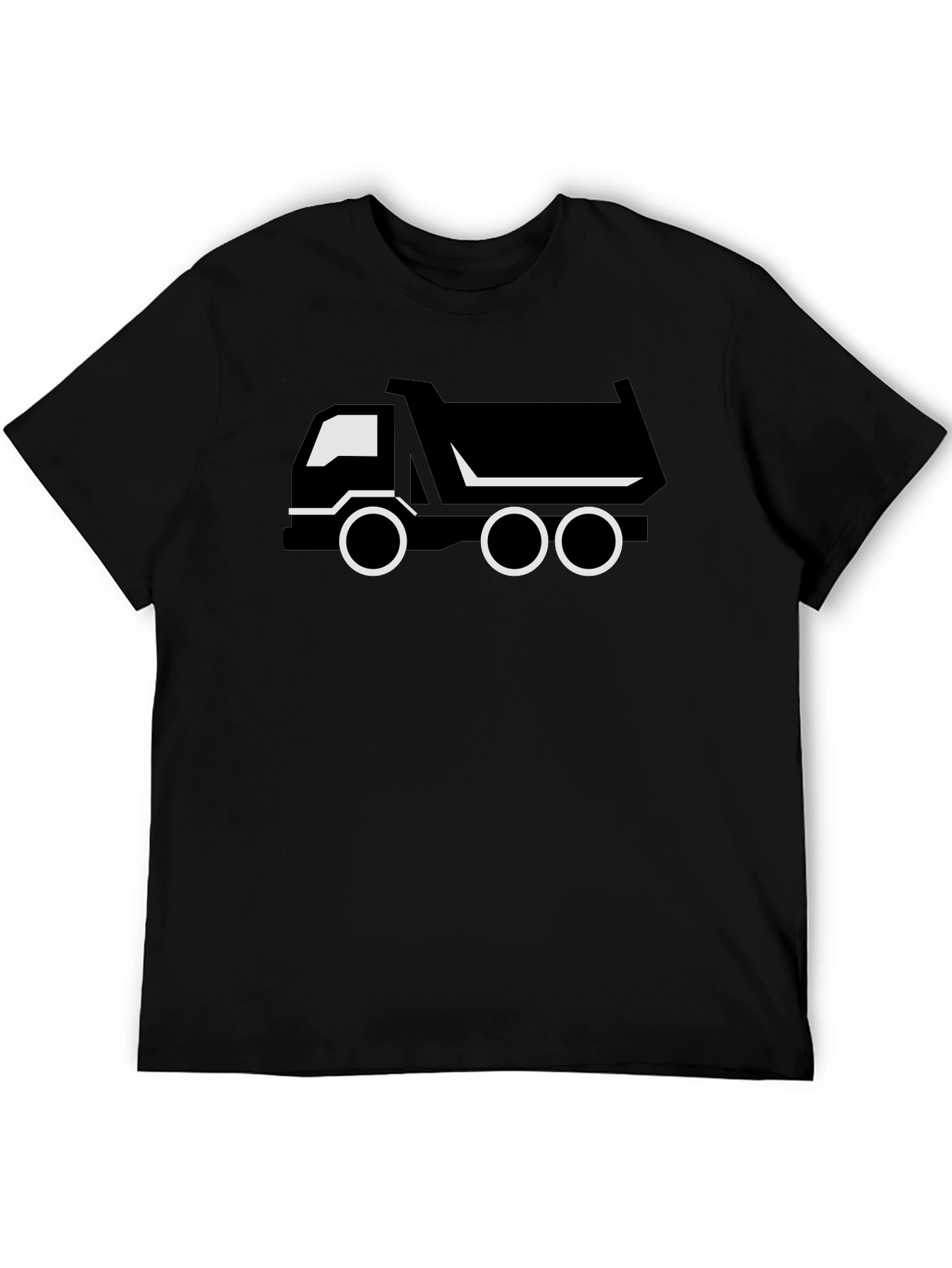 Dump Truck Graphic Tee - Black Cotton T-Shirt