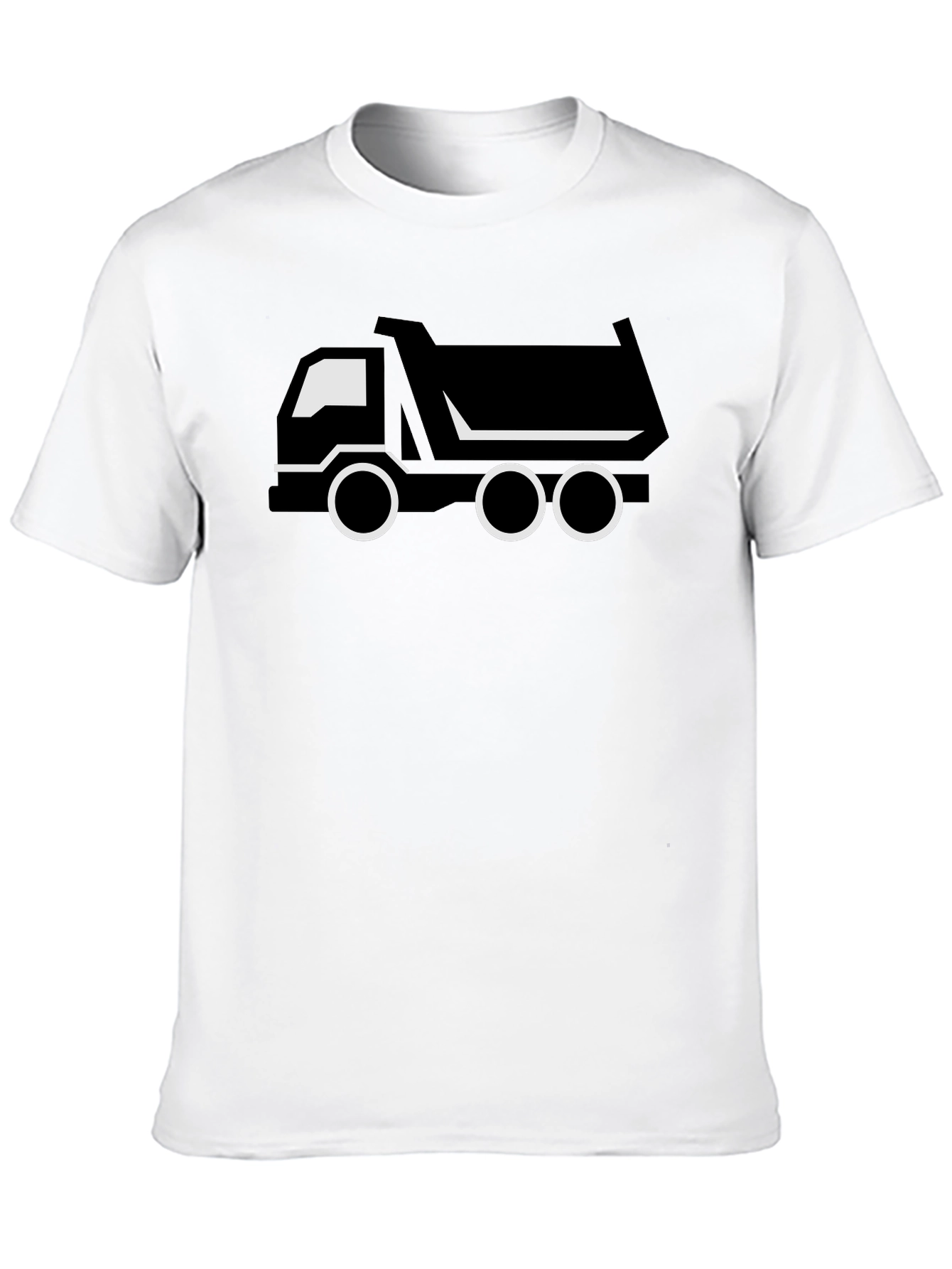 Dump Truck Graphic Tee - Black Cotton T-Shirt