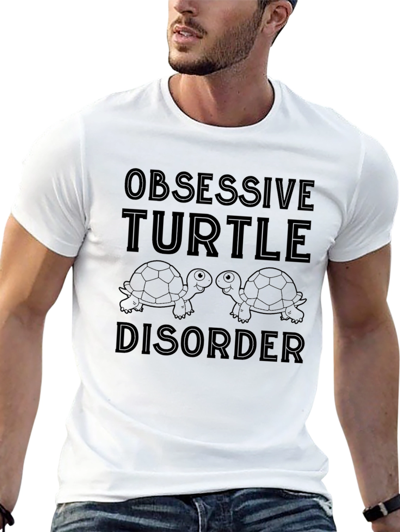 Obsessive Turtle Disorder Black T-Shirt