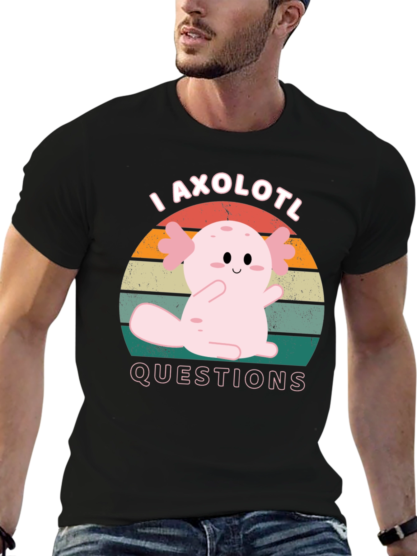 I Axolotl Questions T-Shirt Cute Salamander Tee