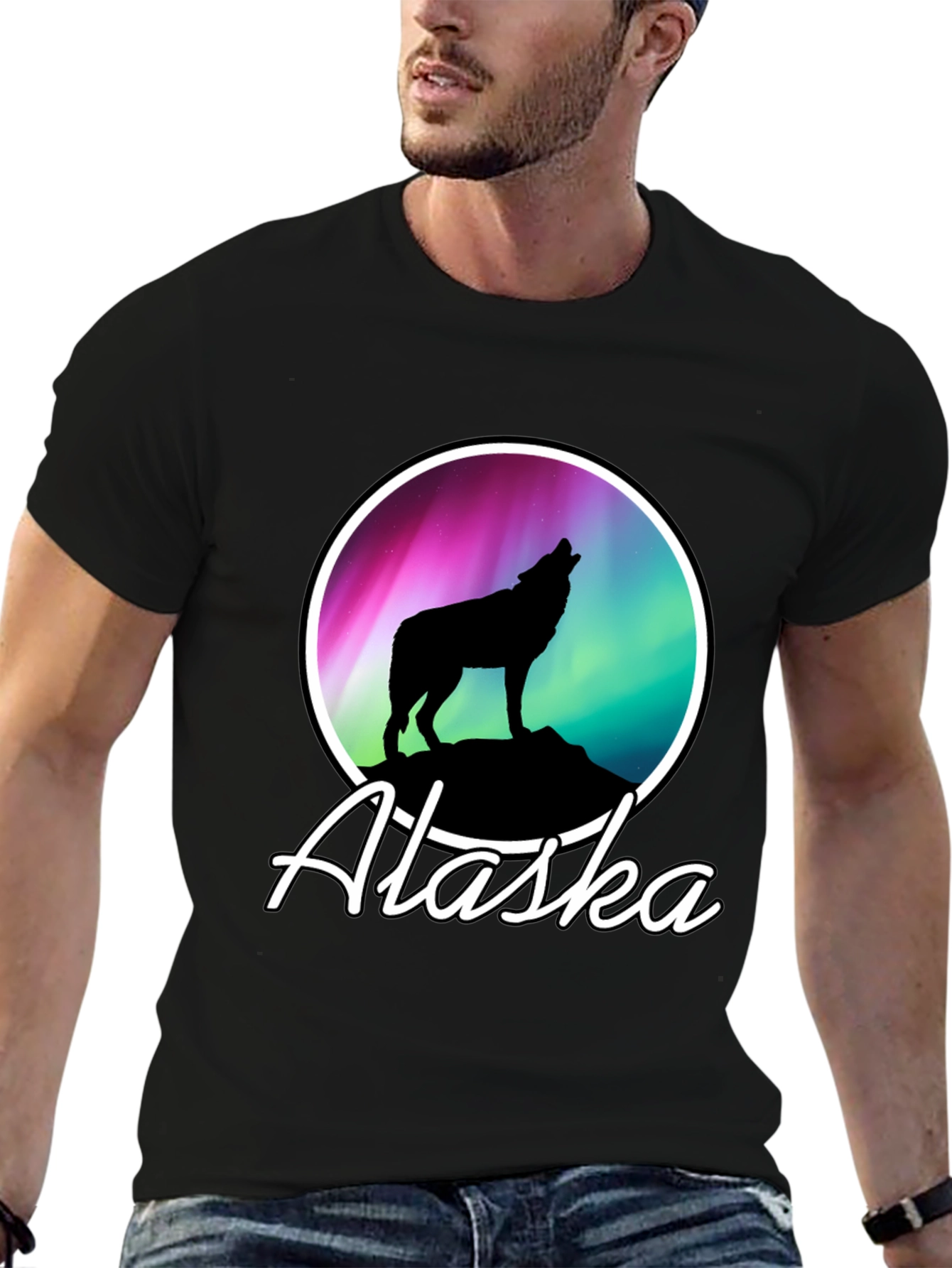 Alaska Wolf Silhouette T-Shirt